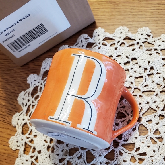 Anthropologie "R" Mia Colorway Monogram Mug - peach - Picture 9 of 11